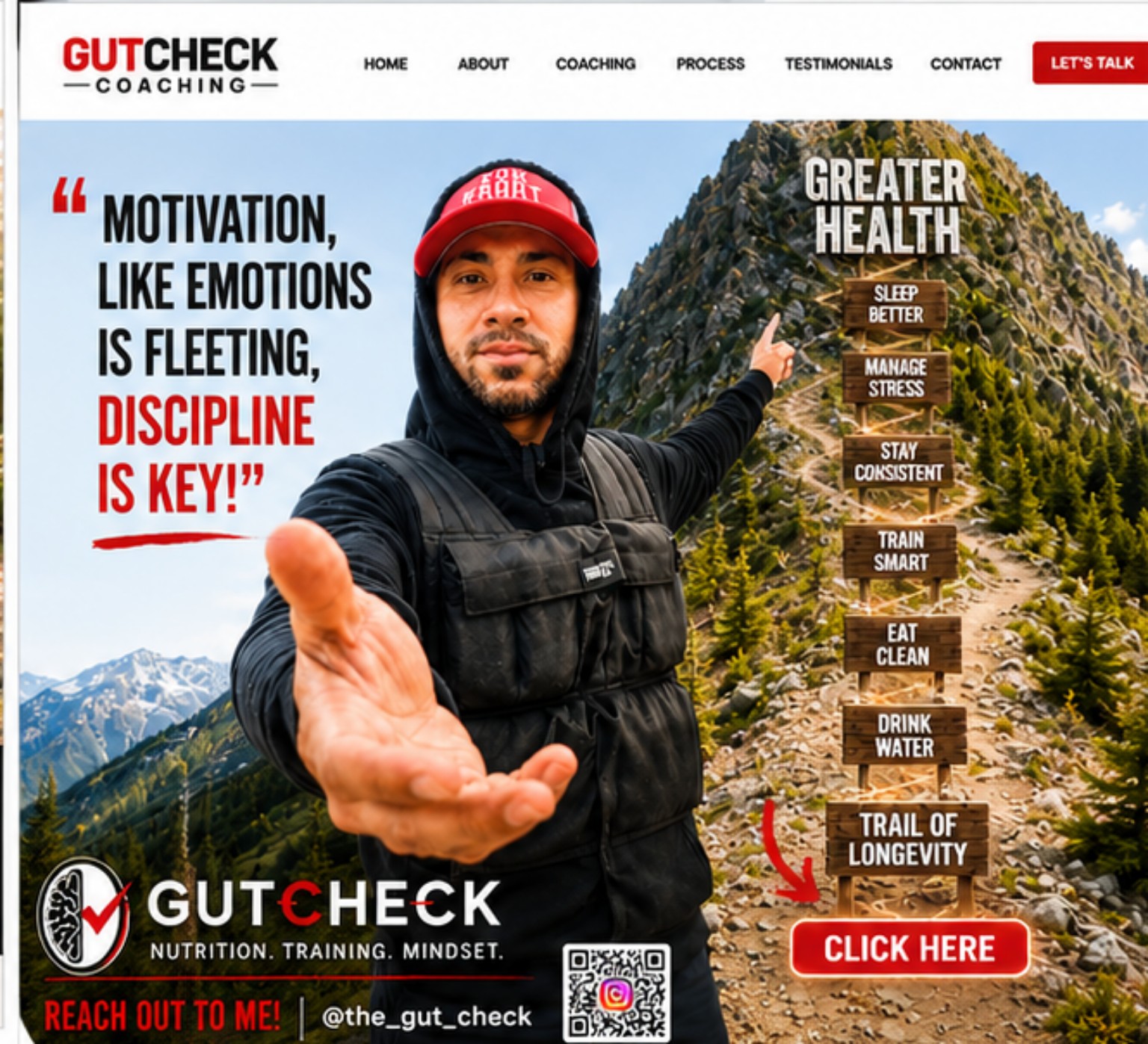 Gutcheck Coaching welcome page
